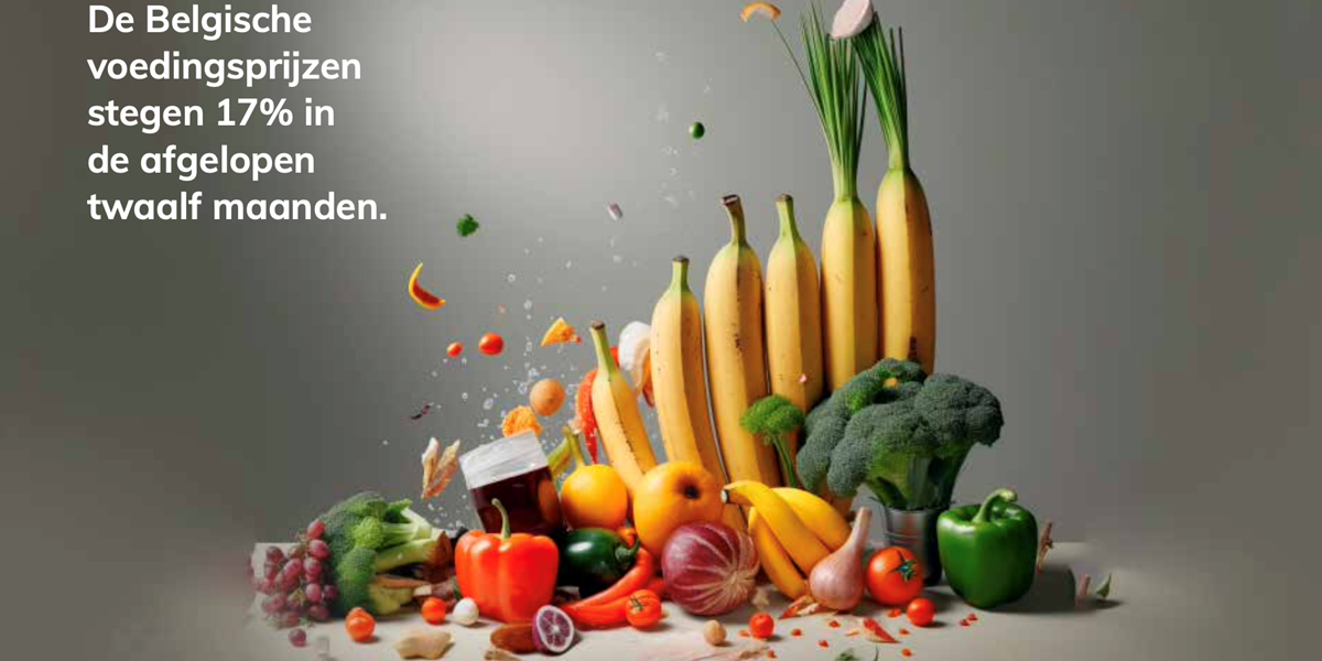 Een hyperrealistische afbeelding van stijgende voedselprijzen